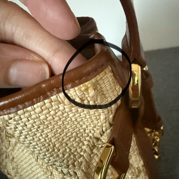 DIOR Raffia Calfskin Cannage Small C'est - Picture 8 of 10